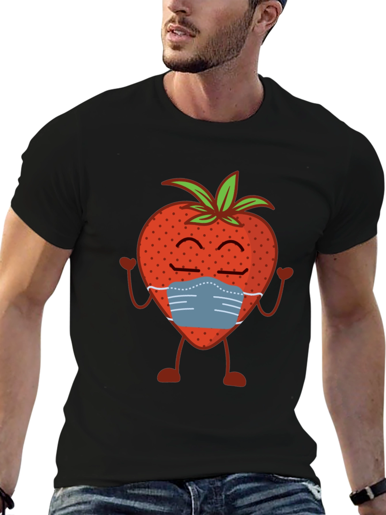 Strawberry Mask T-Shirt - Stay Safe & Stylish!