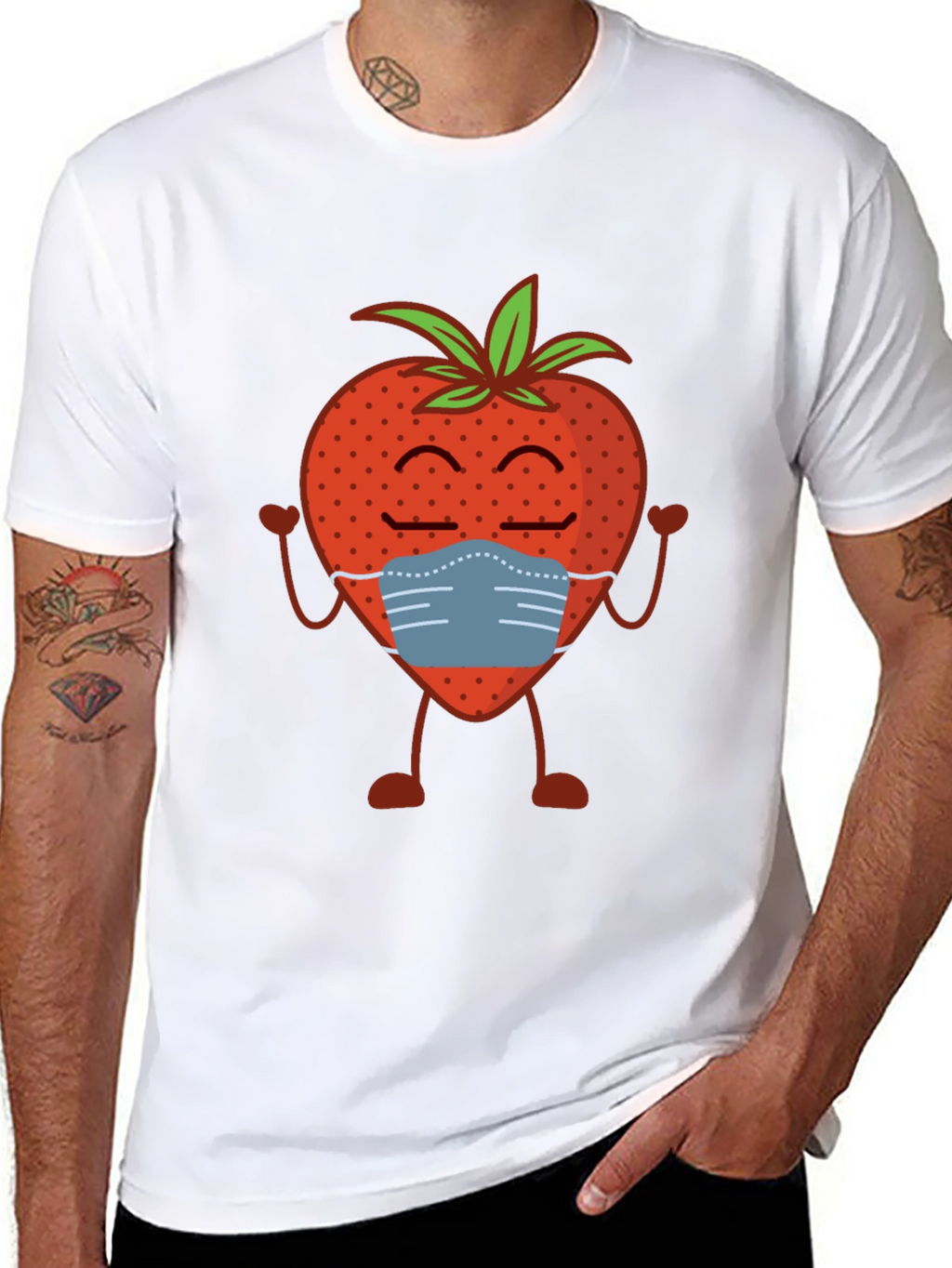 Strawberry Mask T-Shirt - Stay Safe & Stylish!