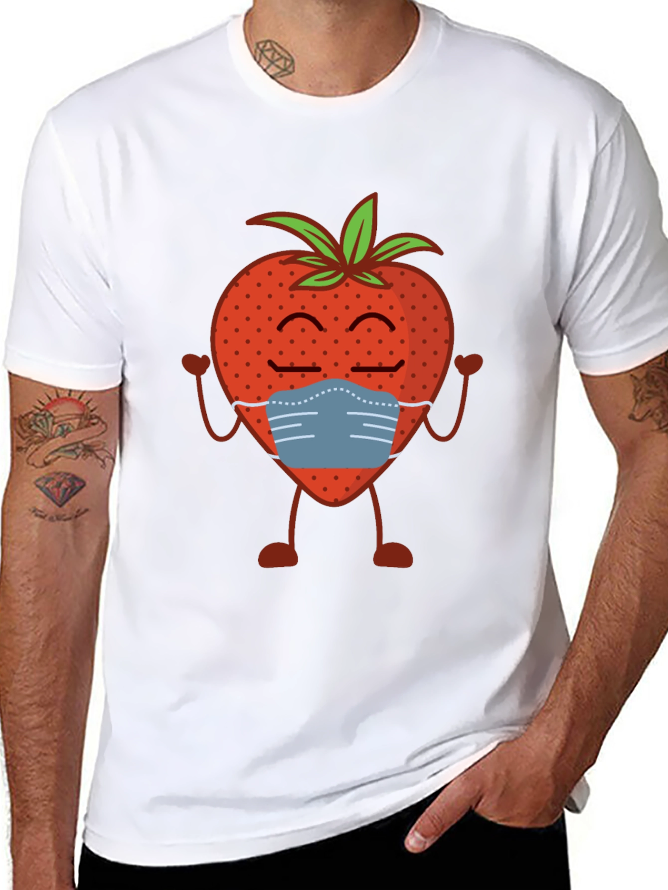 Strawberry Mask T-Shirt - Stay Safe & Stylish!