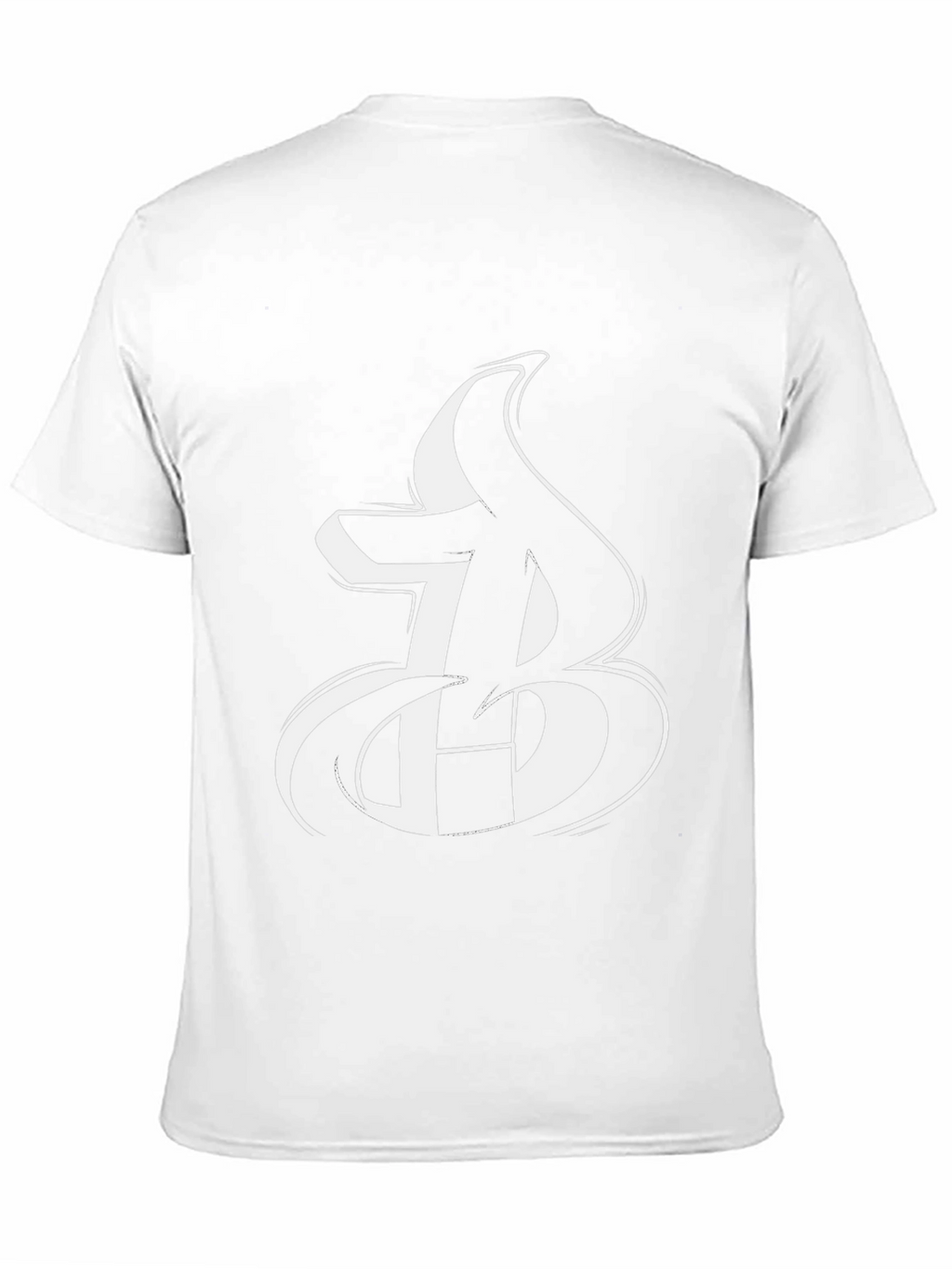 Bold Initial Graphic Tee - Black Cotton Blend T-Shirt