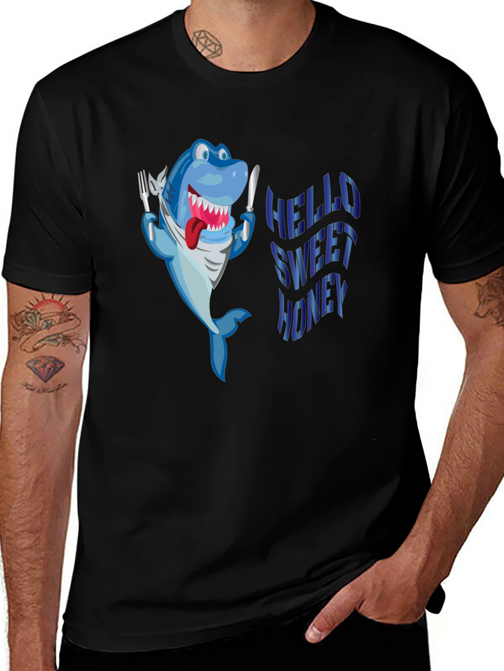 Hungry Shark Black T-Shirt