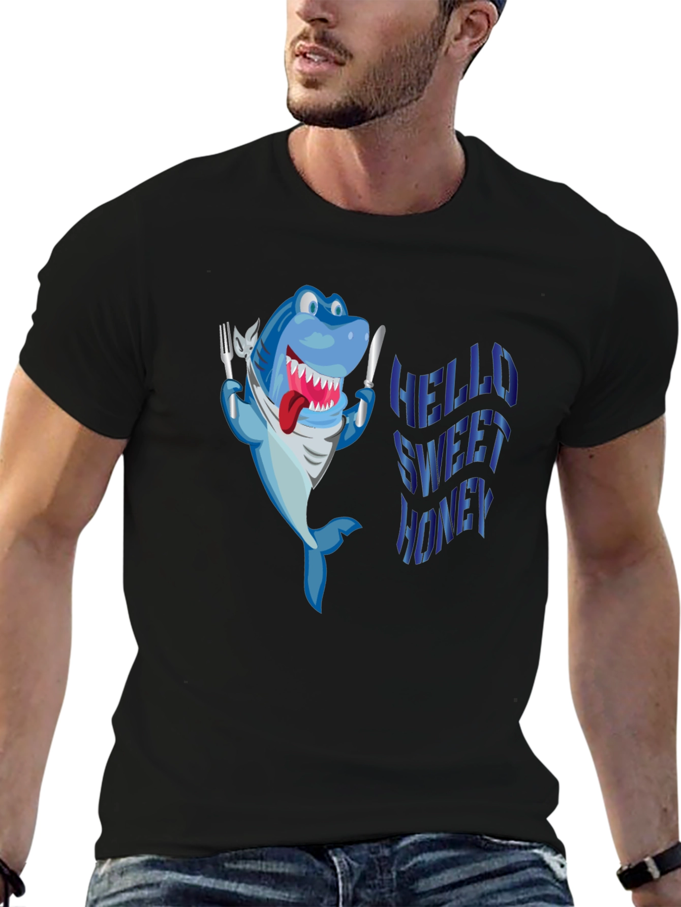 Hungry Shark Black T-Shirt