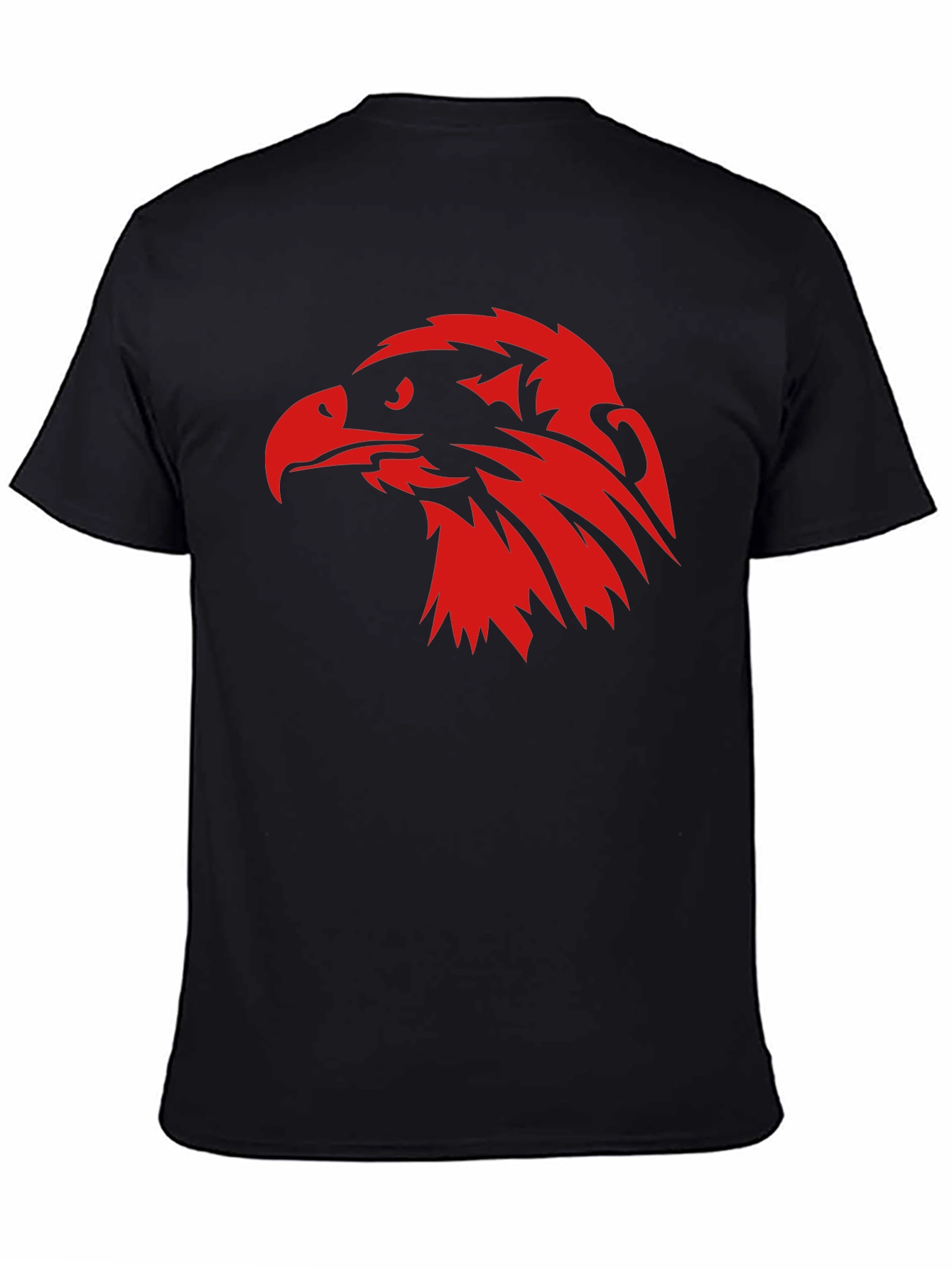 Eagle Graphic Tee - Black T-Shirt with Bold Red Eagle Design