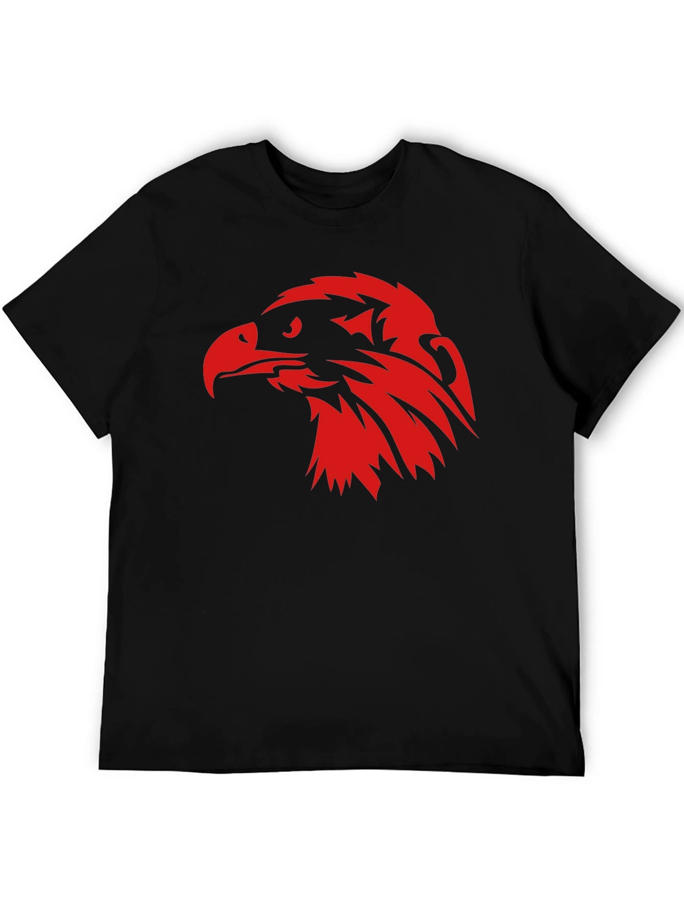 Eagle Graphic Tee - Black T-Shirt with Bold Red Eagle Design