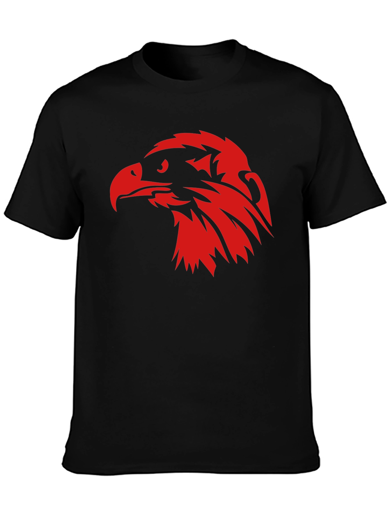 Eagle Graphic Tee - Black T-Shirt with Bold Red Eagle Design