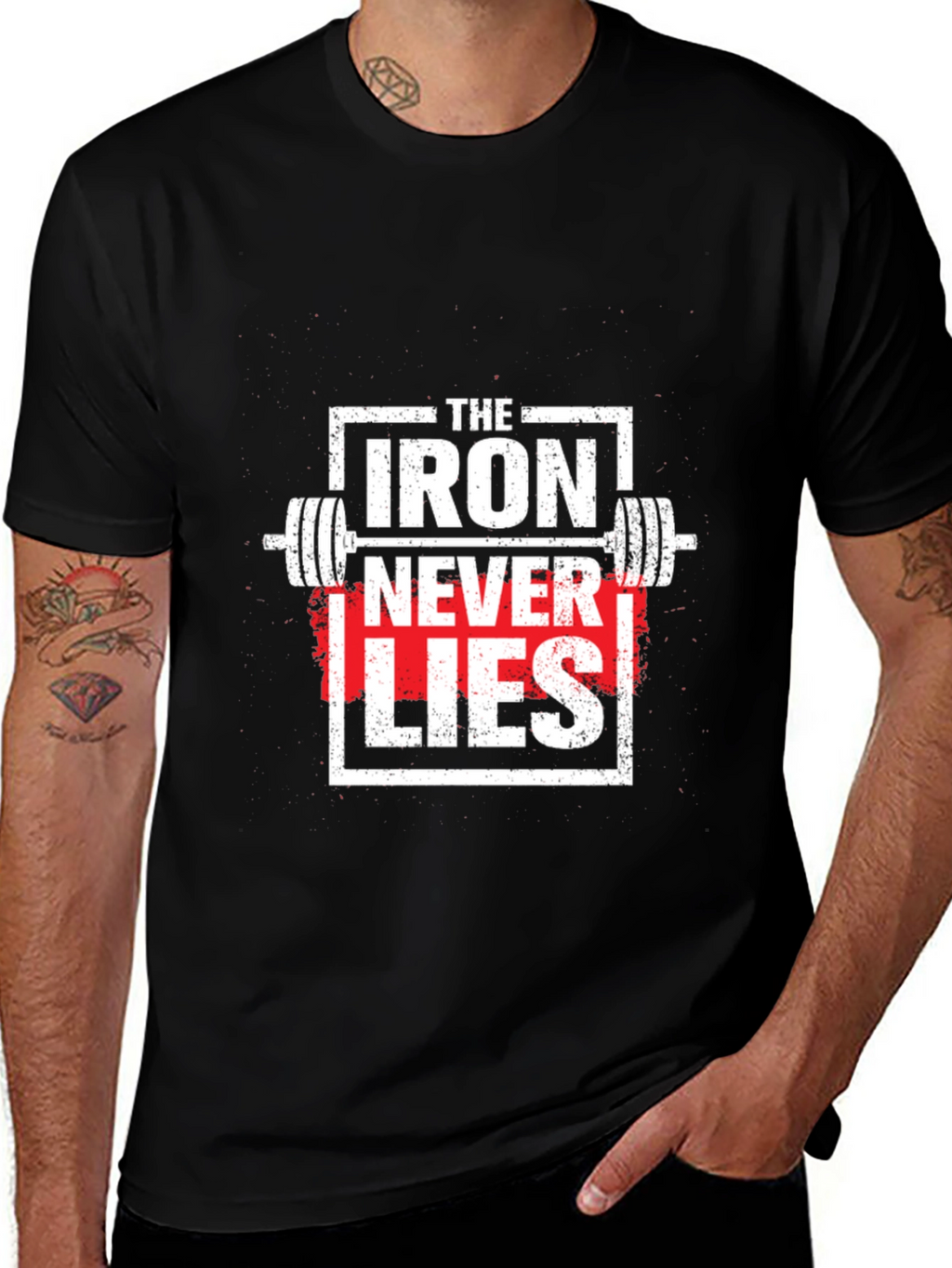 Iron Never Lies Graphic Tee - Weightlifting Apparel