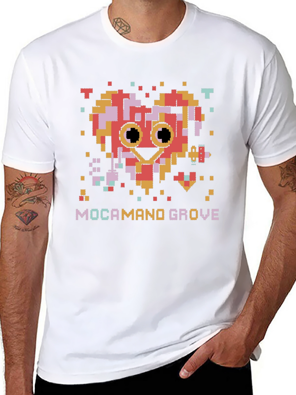 Pixel Heart Mocamand Grove Graphic Tee
