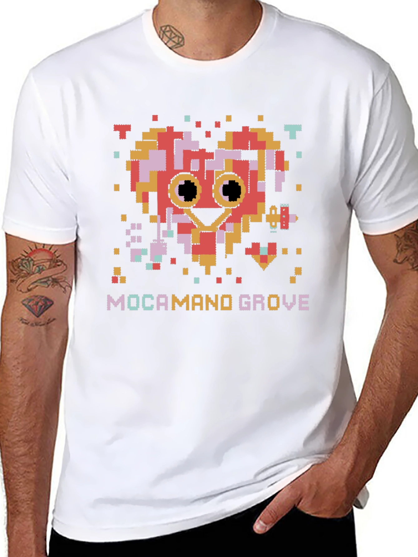 Pixel Heart Mocamand Grove Graphic Tee