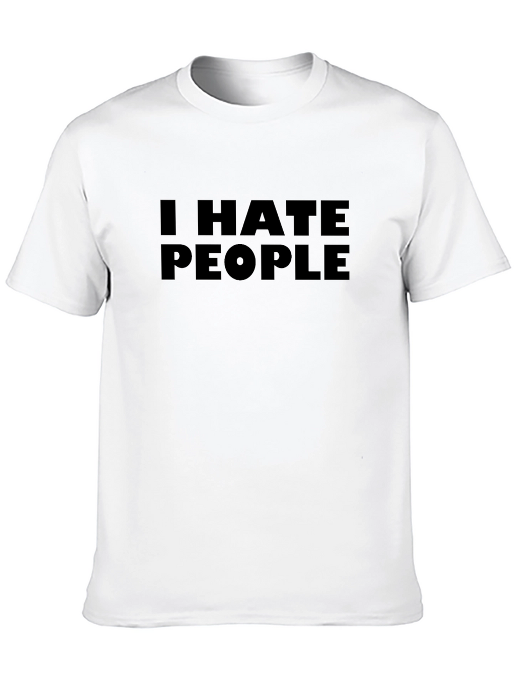 I Hate People Black Graphic T-Shirt