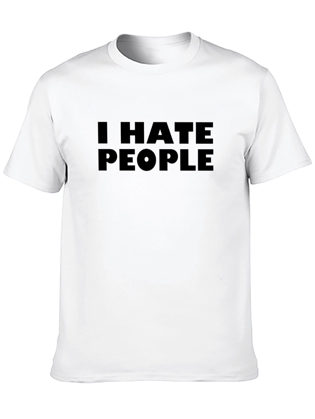 I Hate People Black Graphic T-Shirt