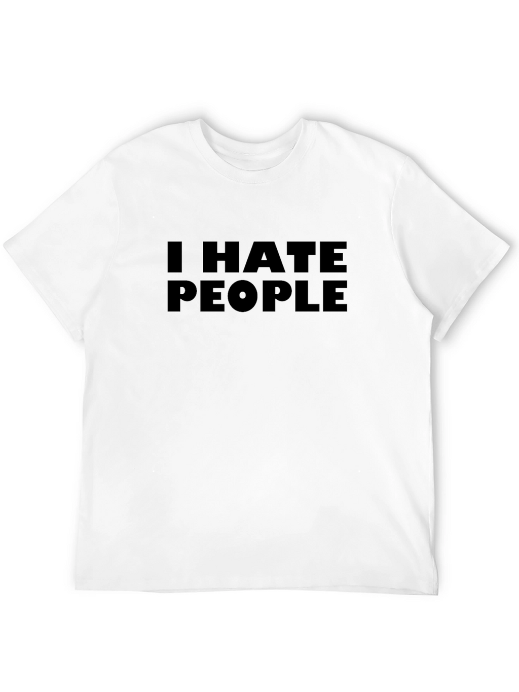 I Hate People Black Graphic T-Shirt