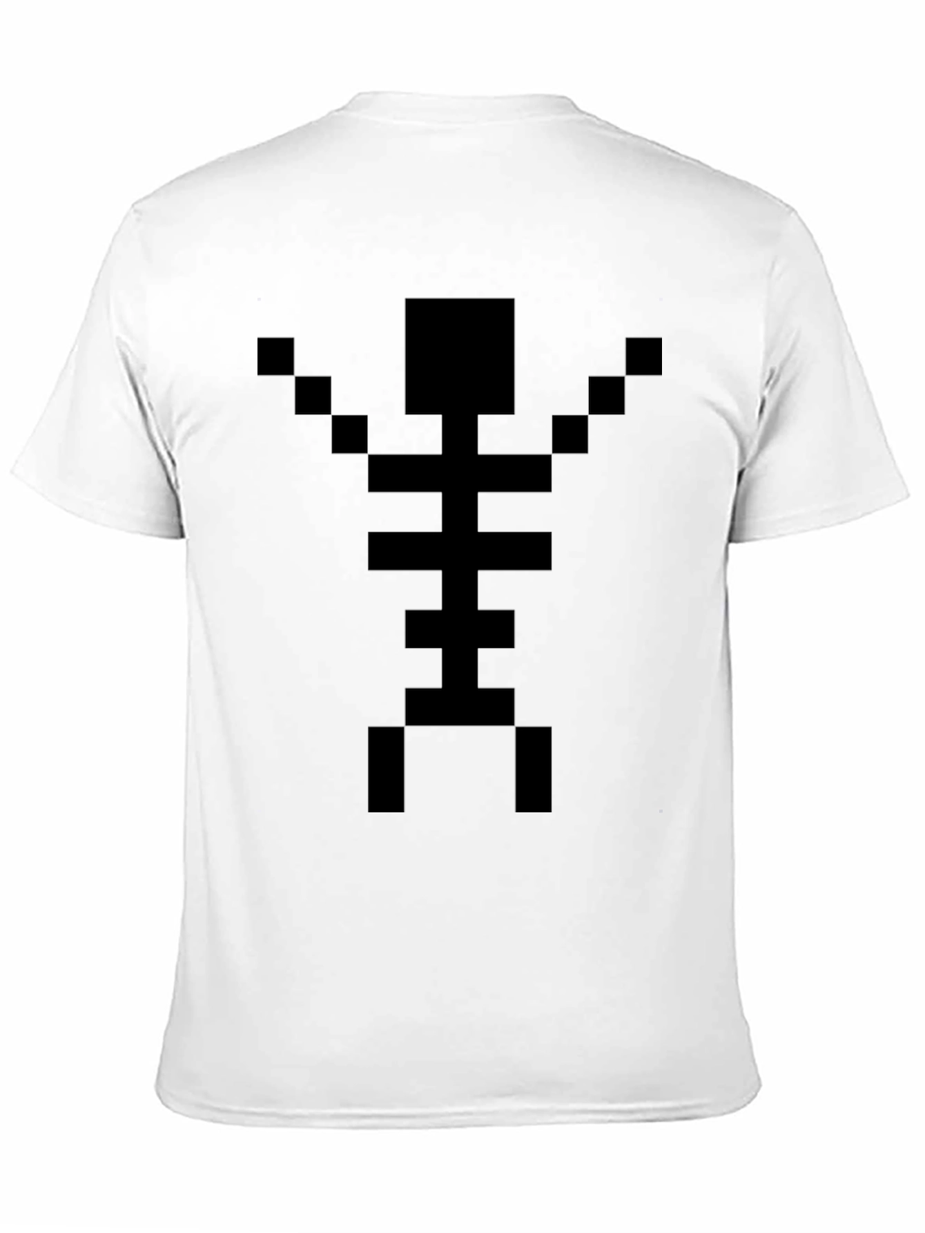 Pixel Skeleton Black T-Shirt