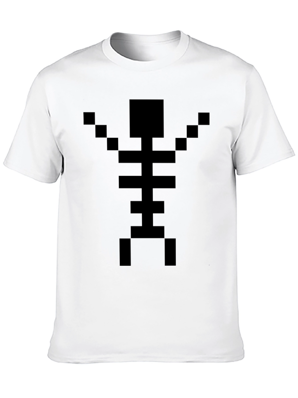 Pixel Skeleton Black T-Shirt
