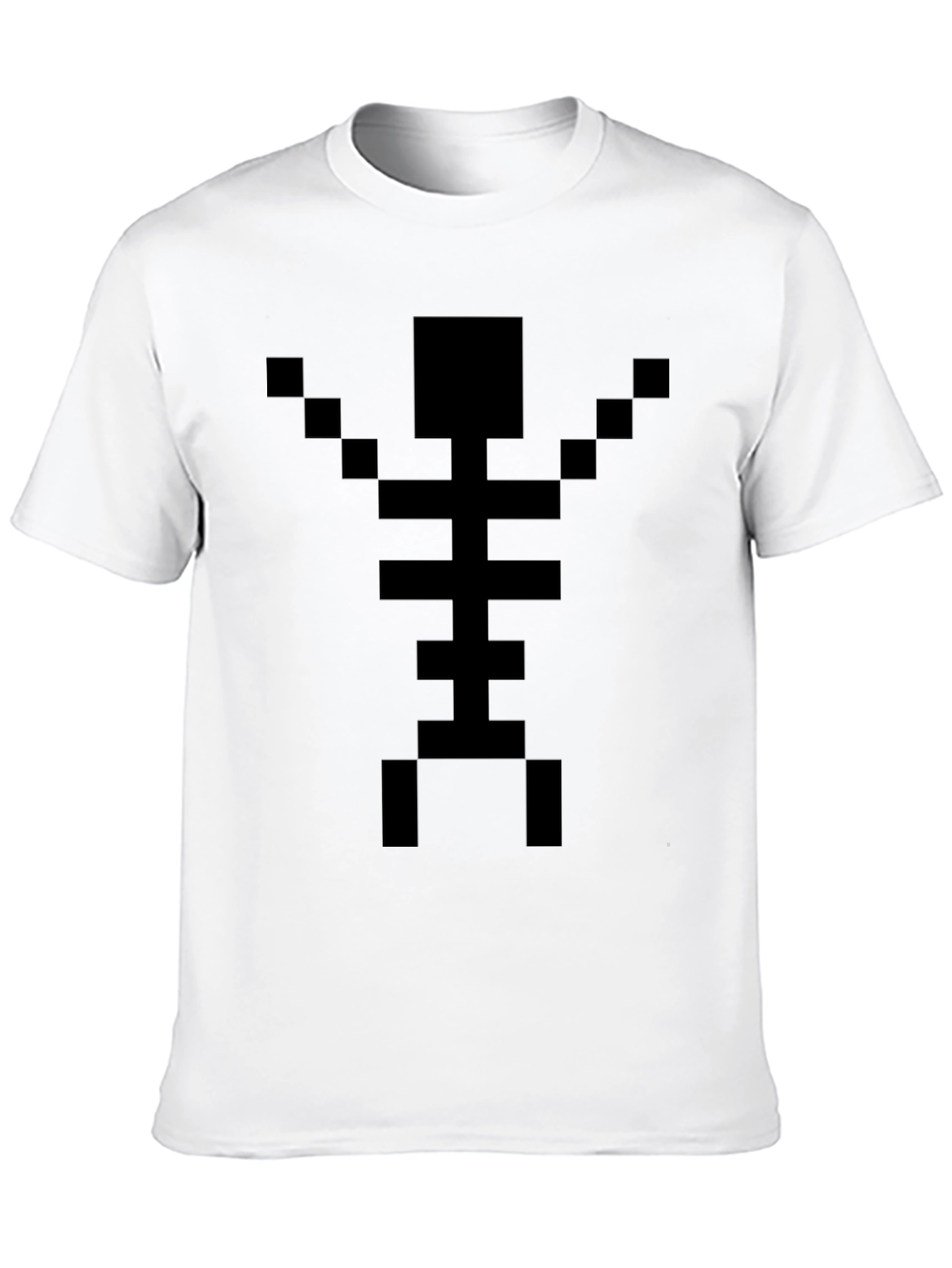 Pixel Skeleton Black T-Shirt