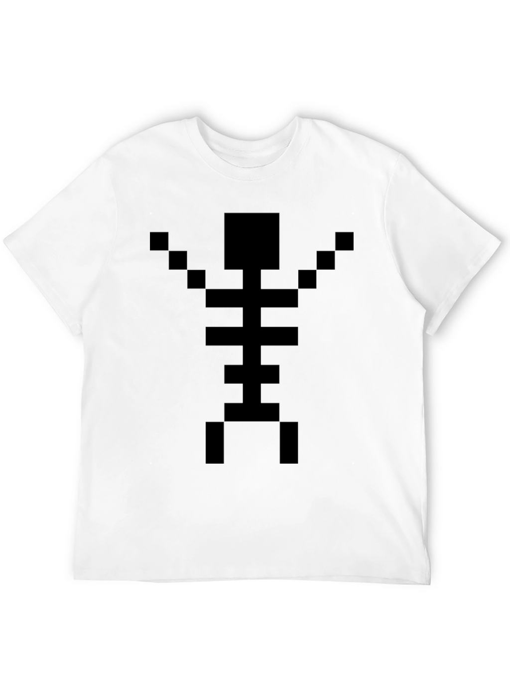 Pixel Skeleton Black T-Shirt