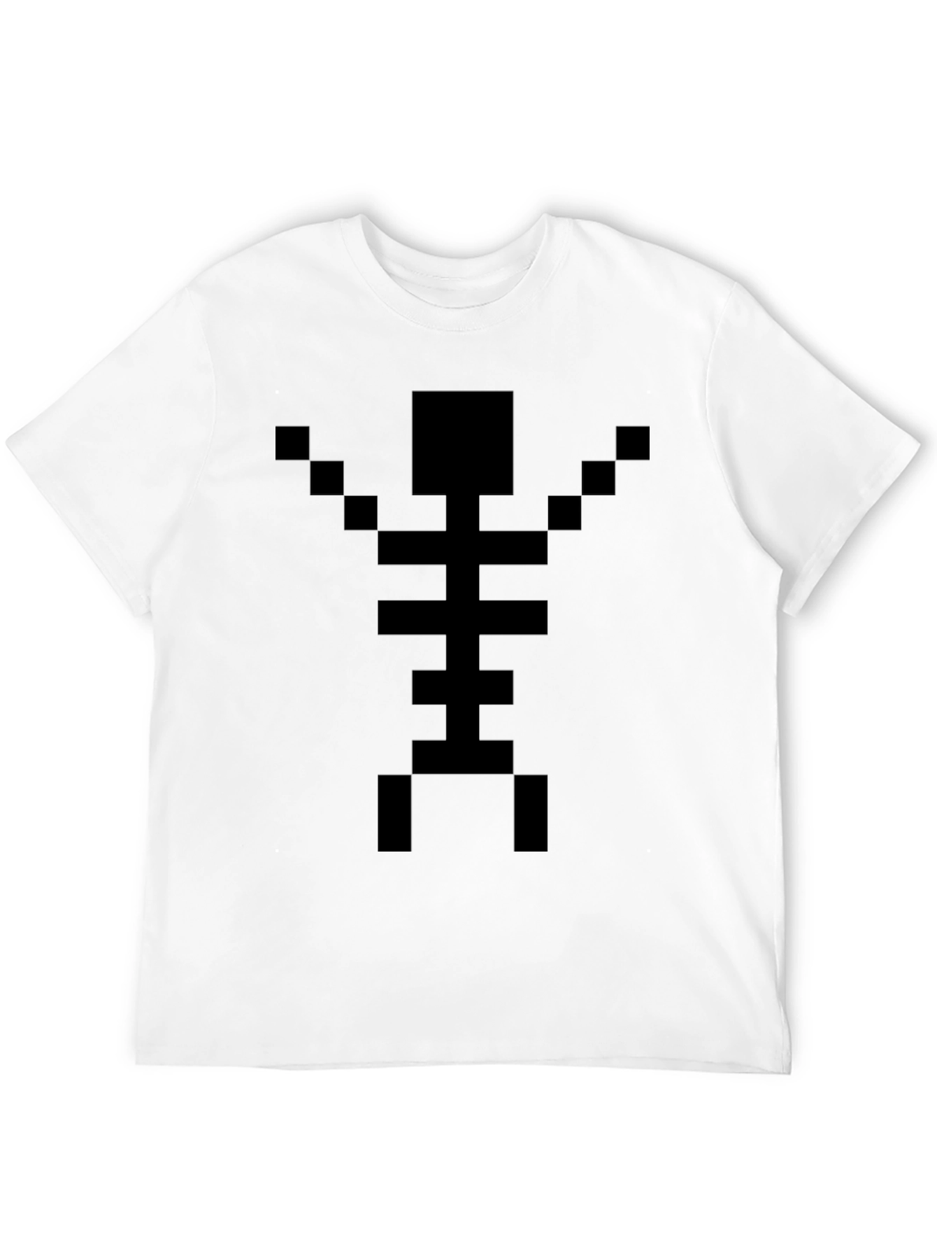 Pixel Skeleton Black T-Shirt