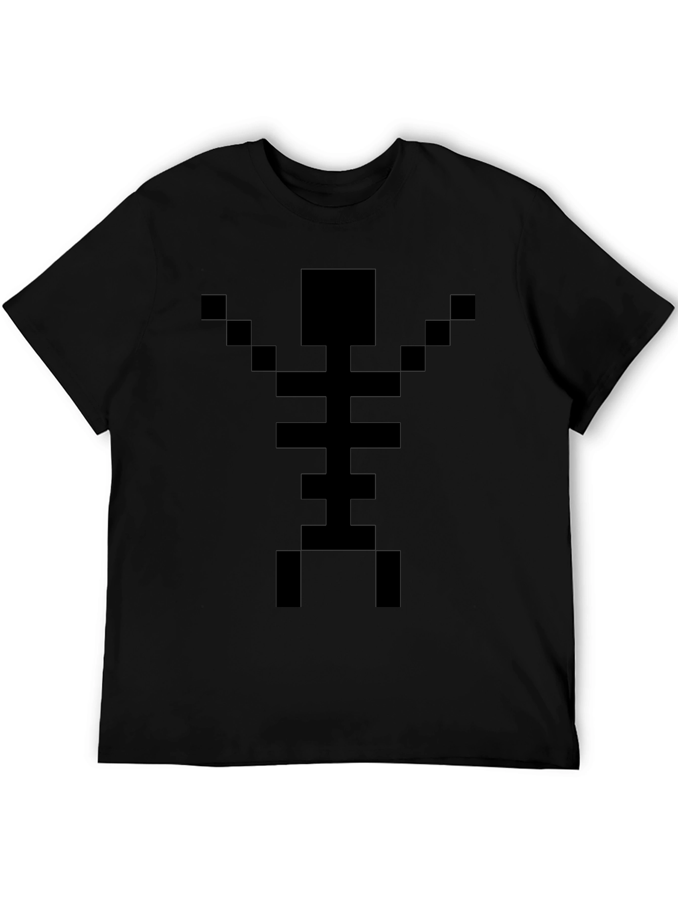 Pixel Skeleton Black T-Shirt