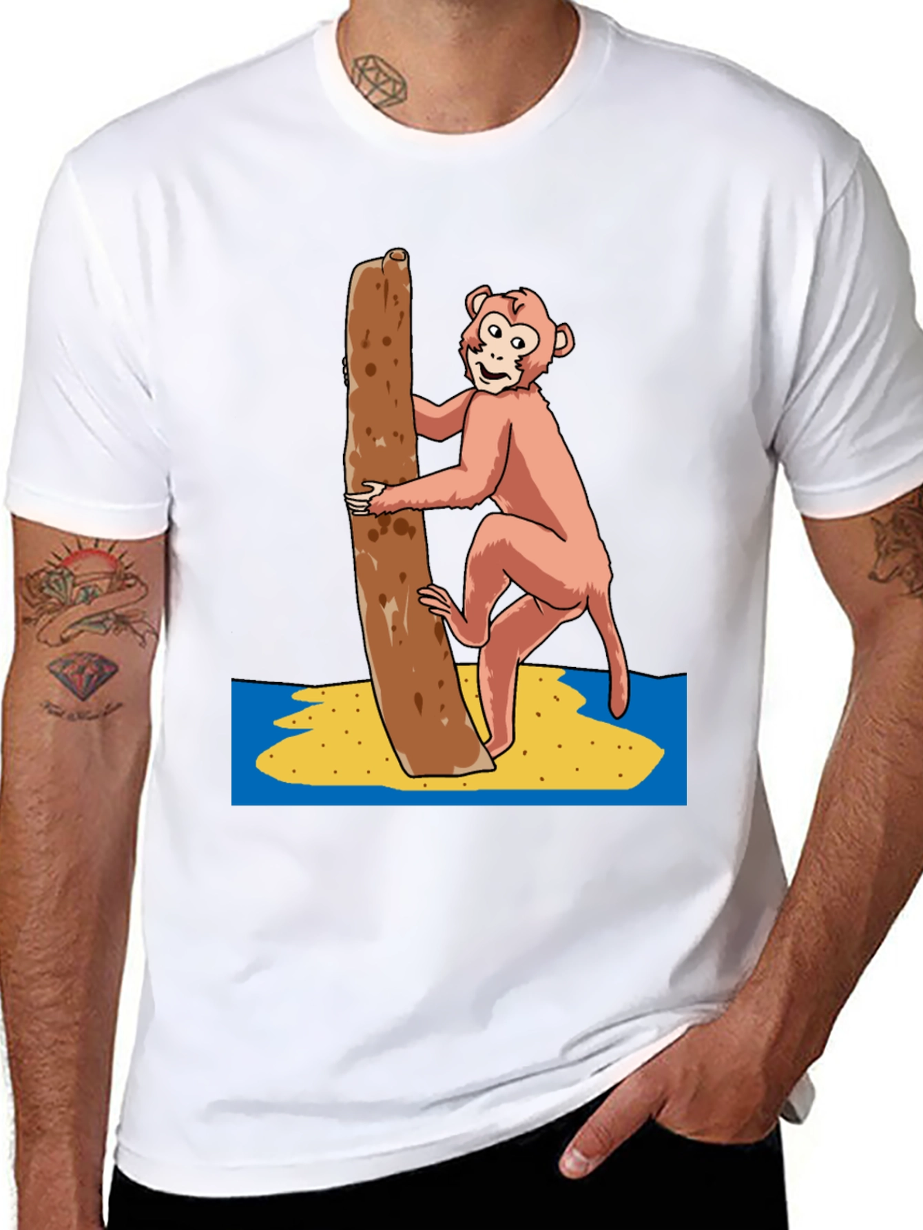 Monkeying Around Graphic Tee - Novelty Design