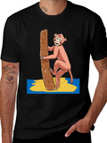 Monkeying Around Graphic Tee - Novelty Design