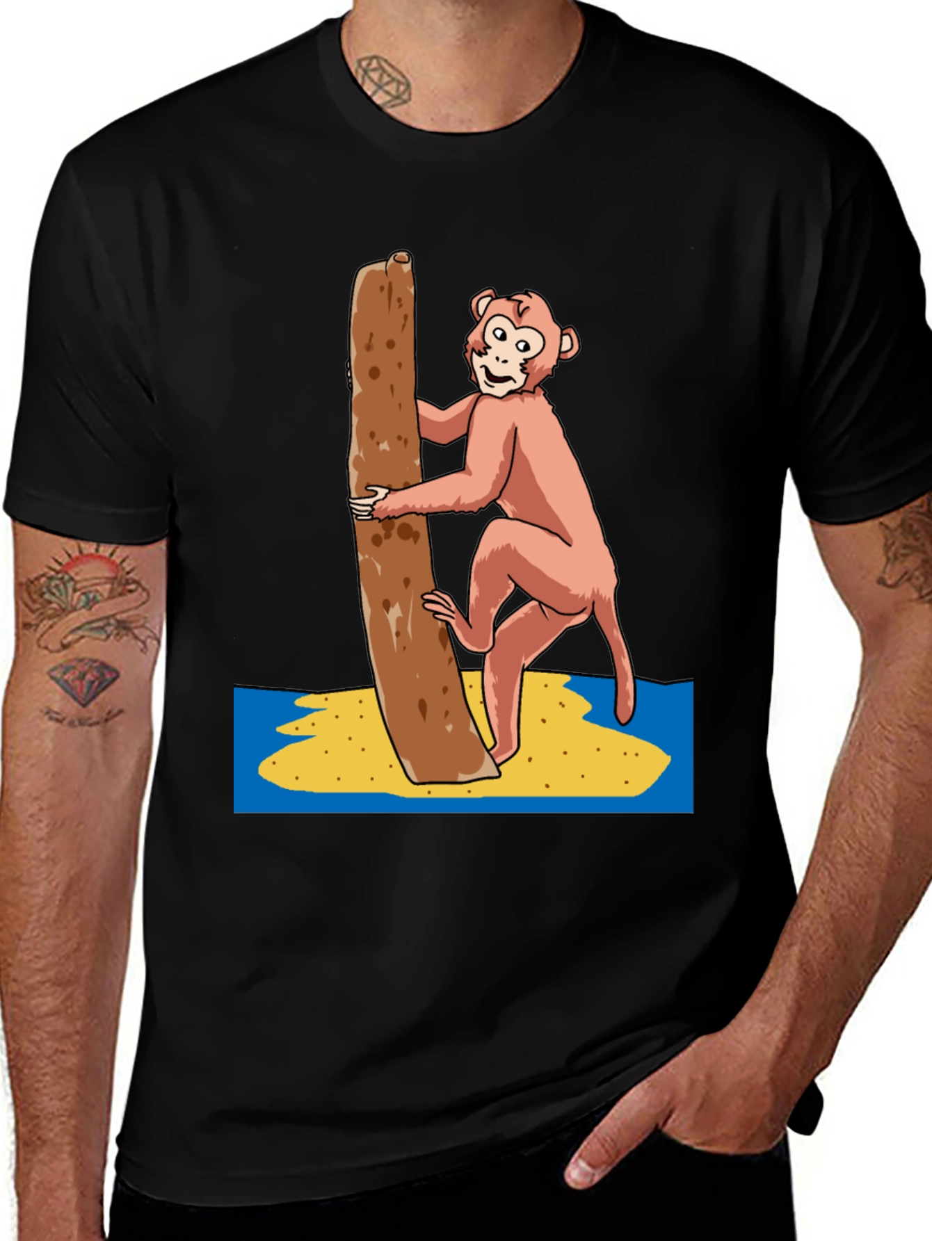 Monkeying Around Graphic Tee - Novelty Design