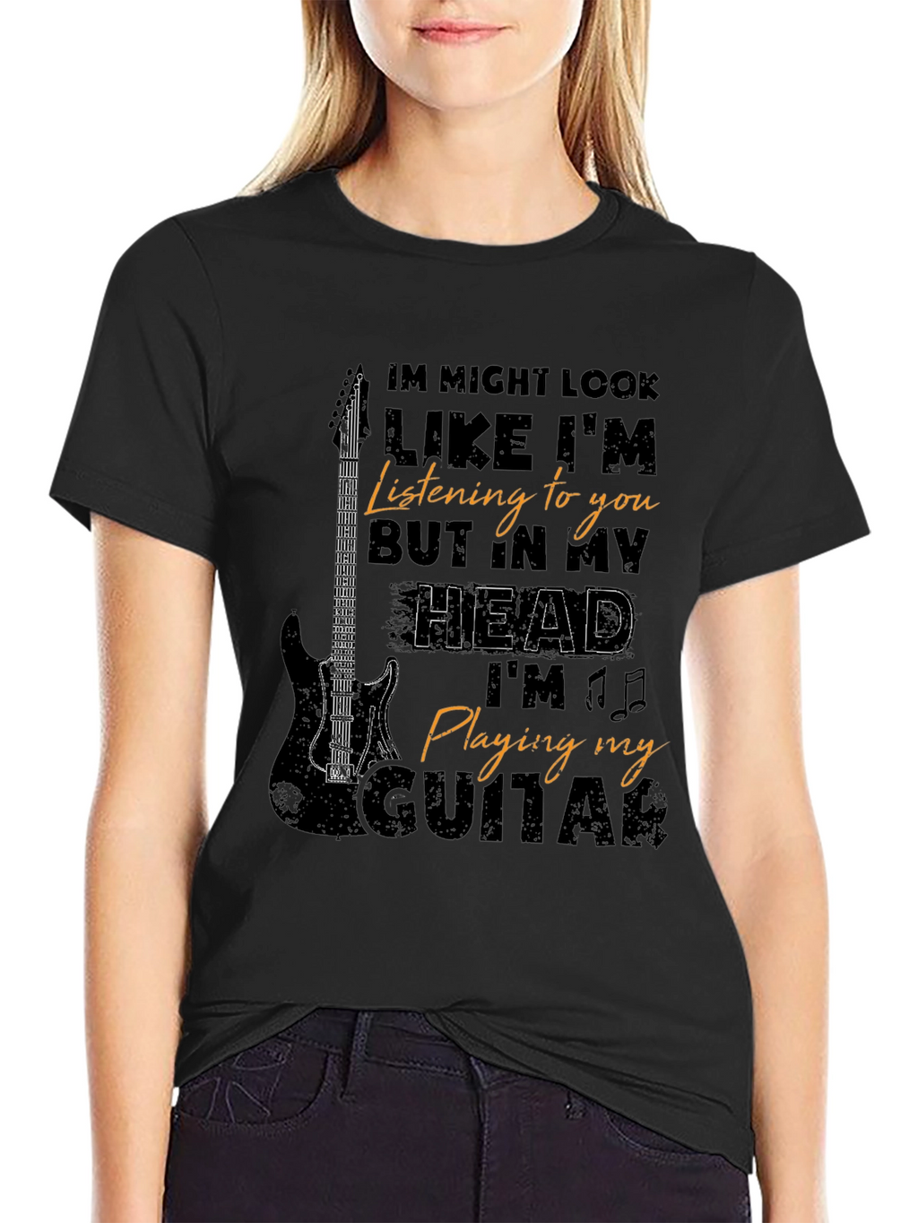 Musician T-Shirt: Guitar Player In My Head Tee