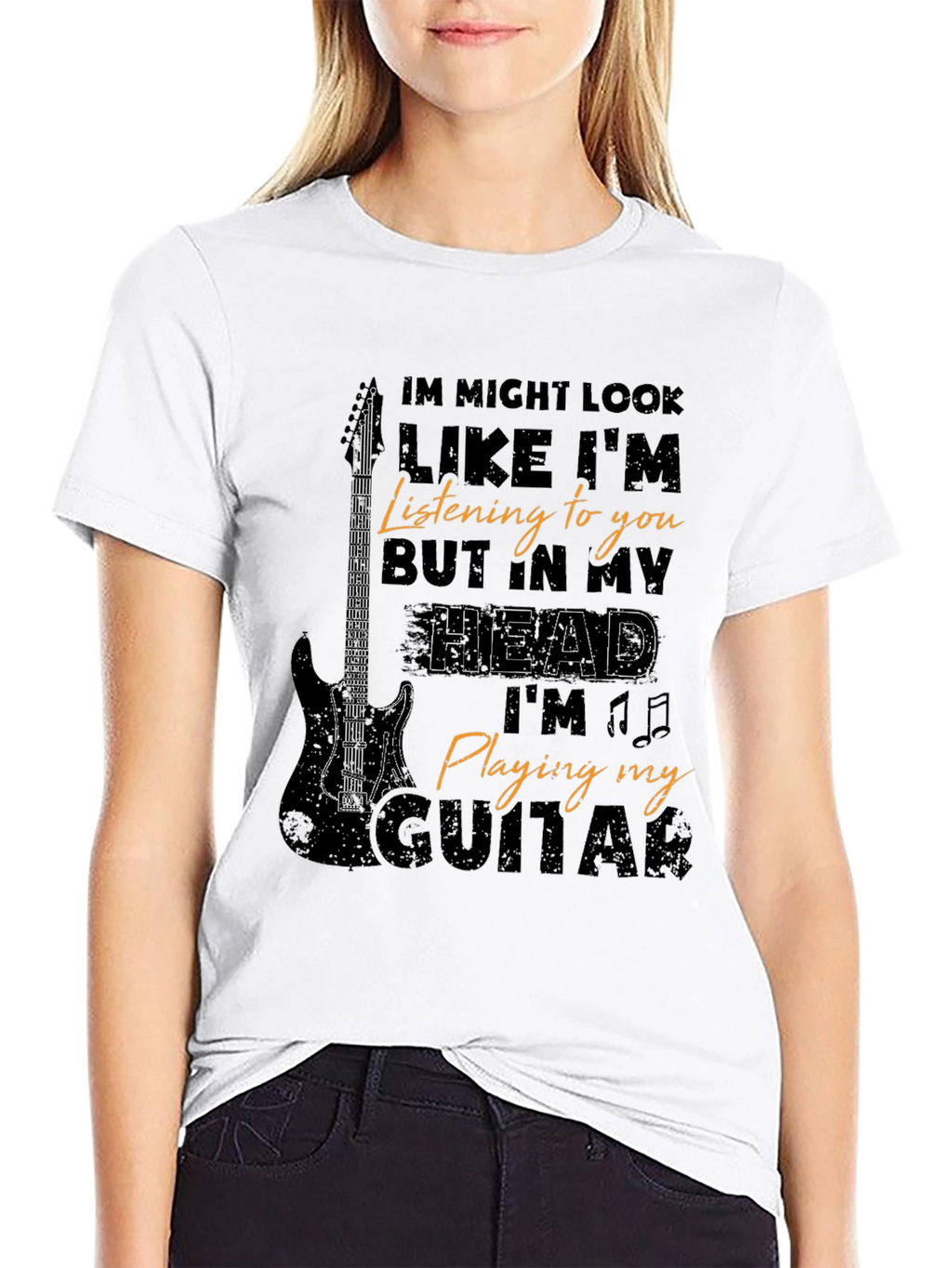 Musician T-Shirt: Guitar Player In My Head Tee