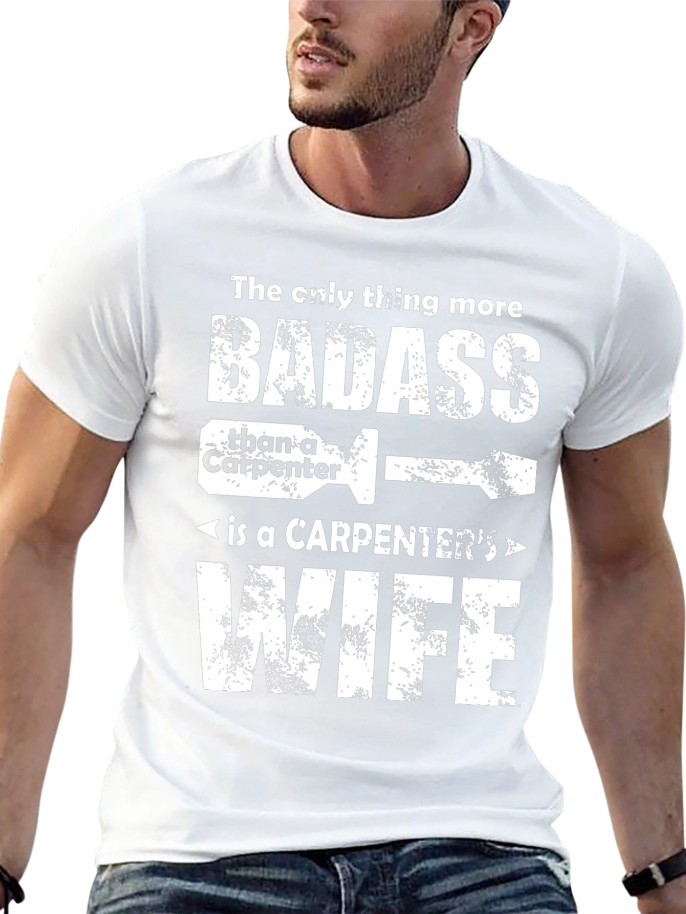Carpenters Wife Badass Graphic T-Shirt - Black