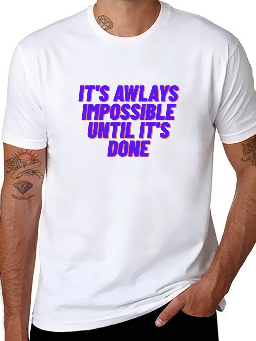 Motivational T-Shirt: Impossible Until Done
