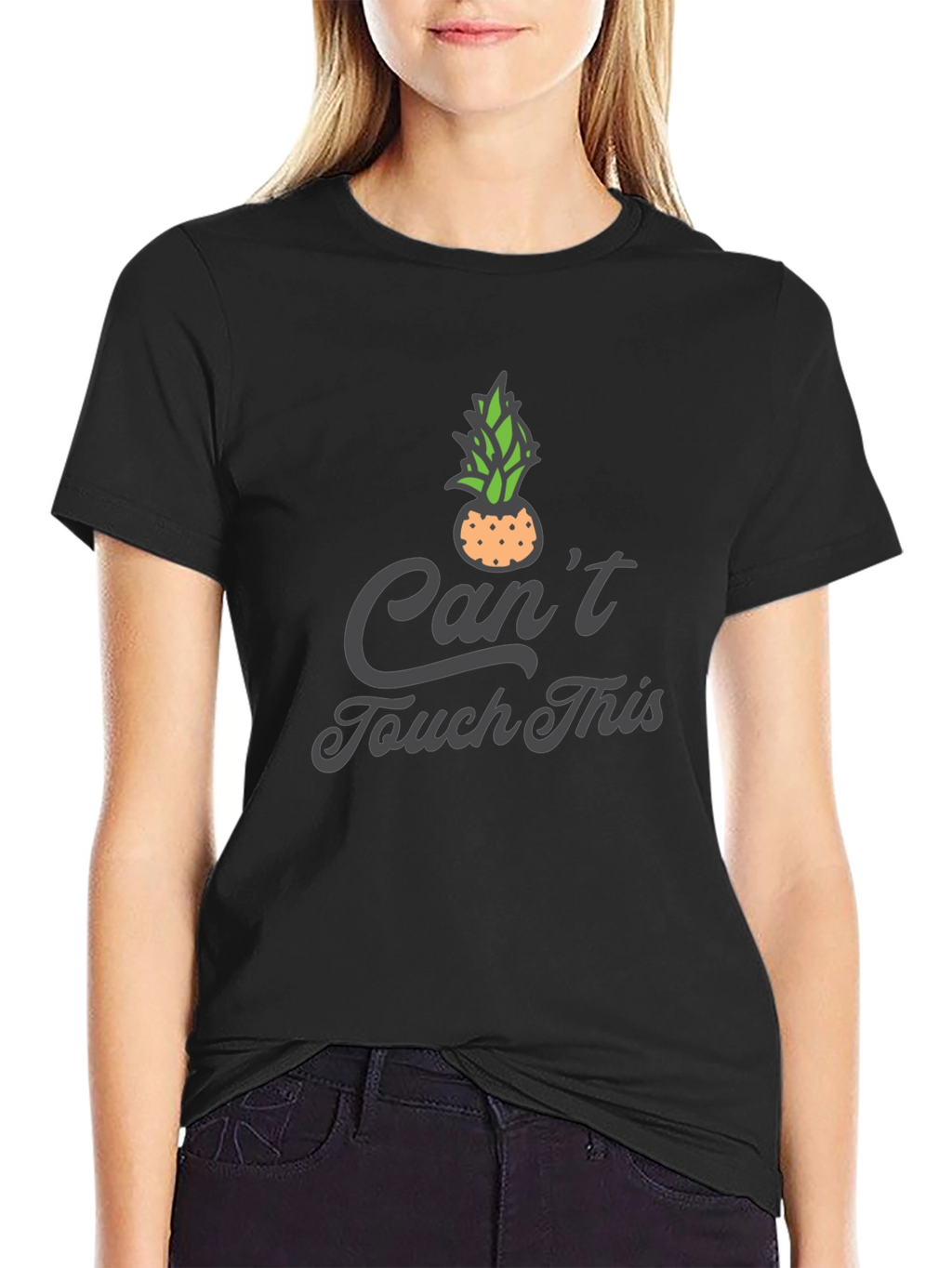 Funny Cant Touch This Pineapple Graphic Tee