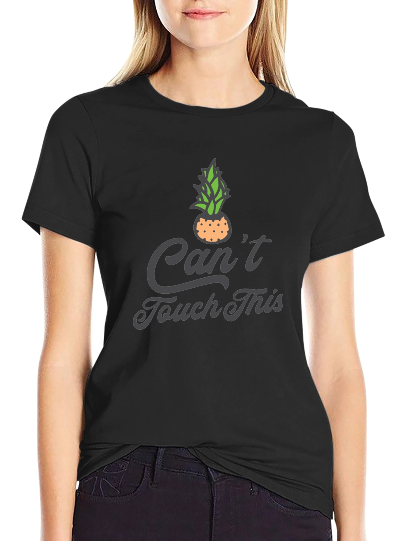 Funny Cant Touch This Pineapple Graphic Tee