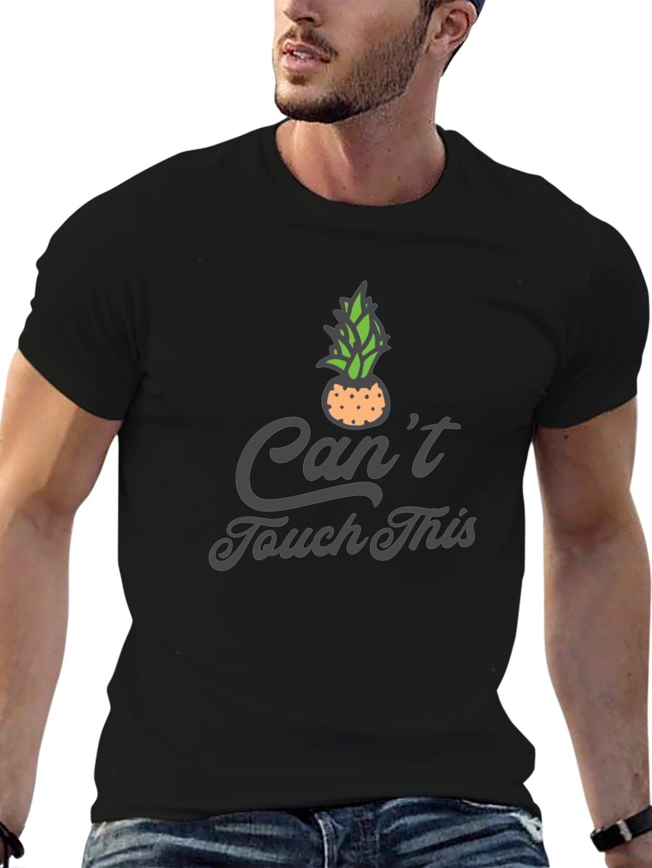Funny Cant Touch This Pineapple Graphic Tee