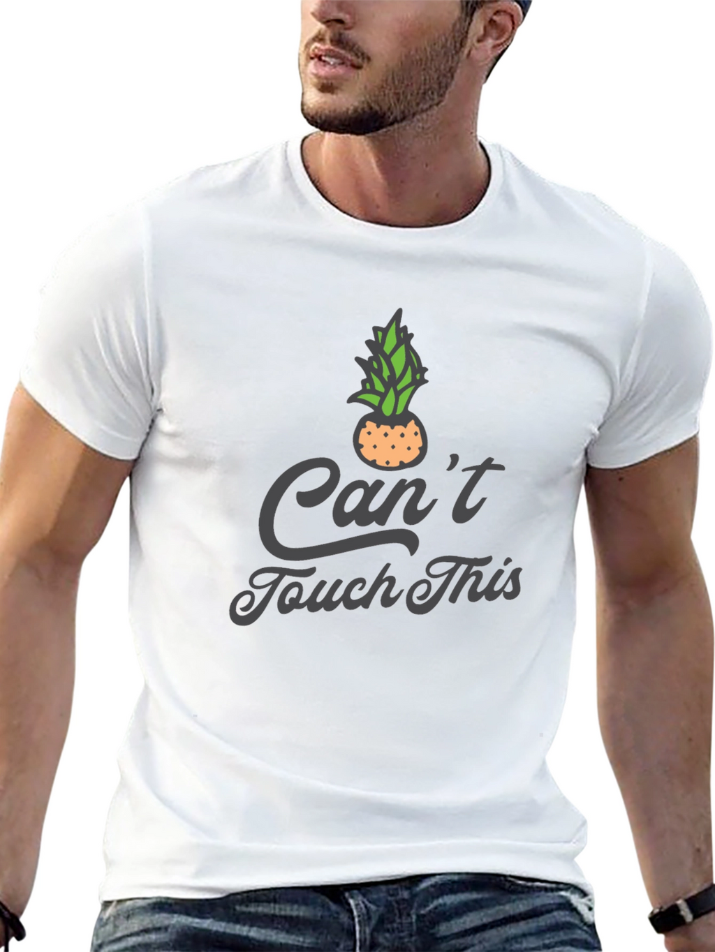 Funny Cant Touch This Pineapple Graphic Tee