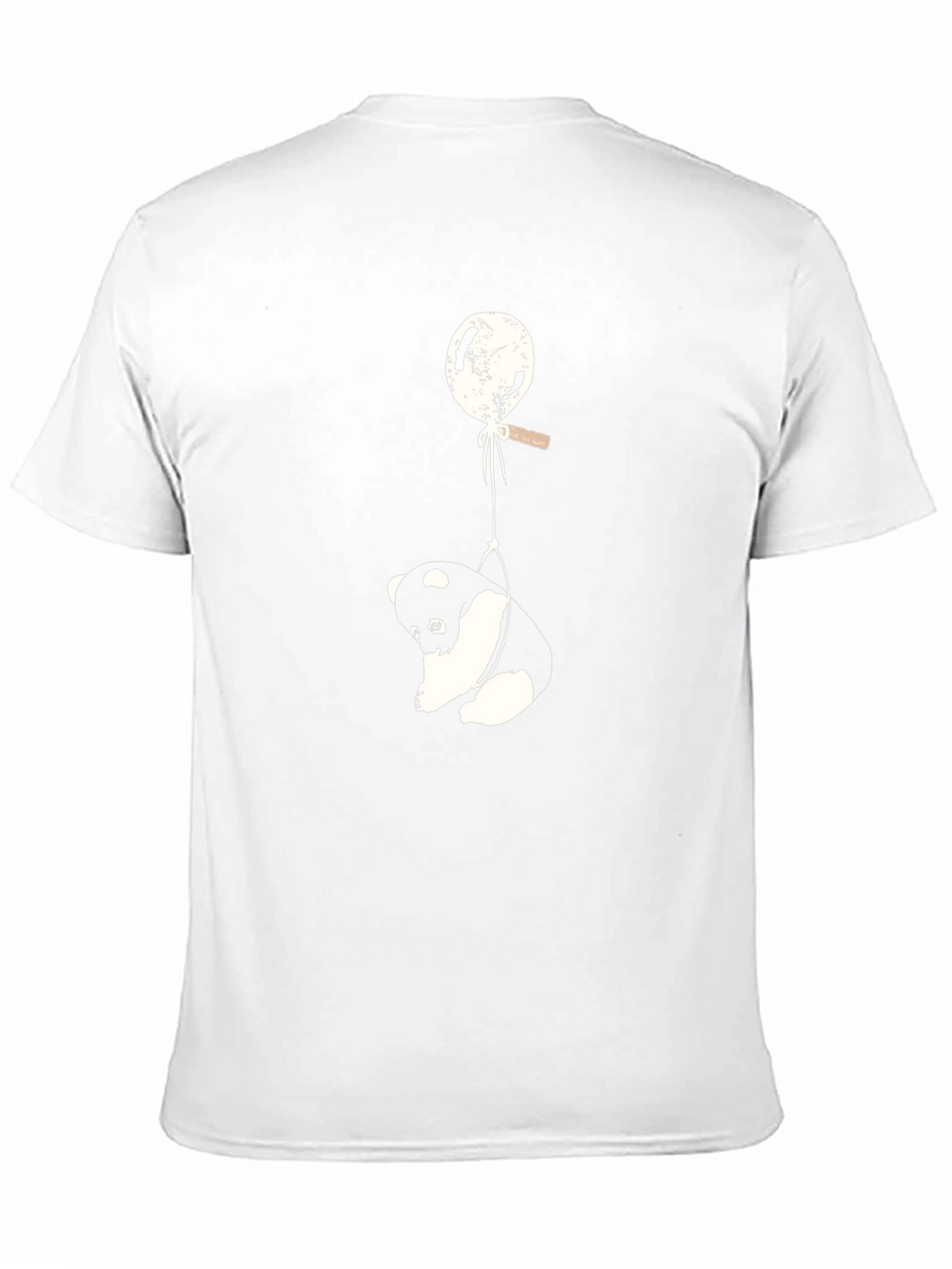 Panda Balloon Graphic Tee - Relaxed Fit Black T-Shirt