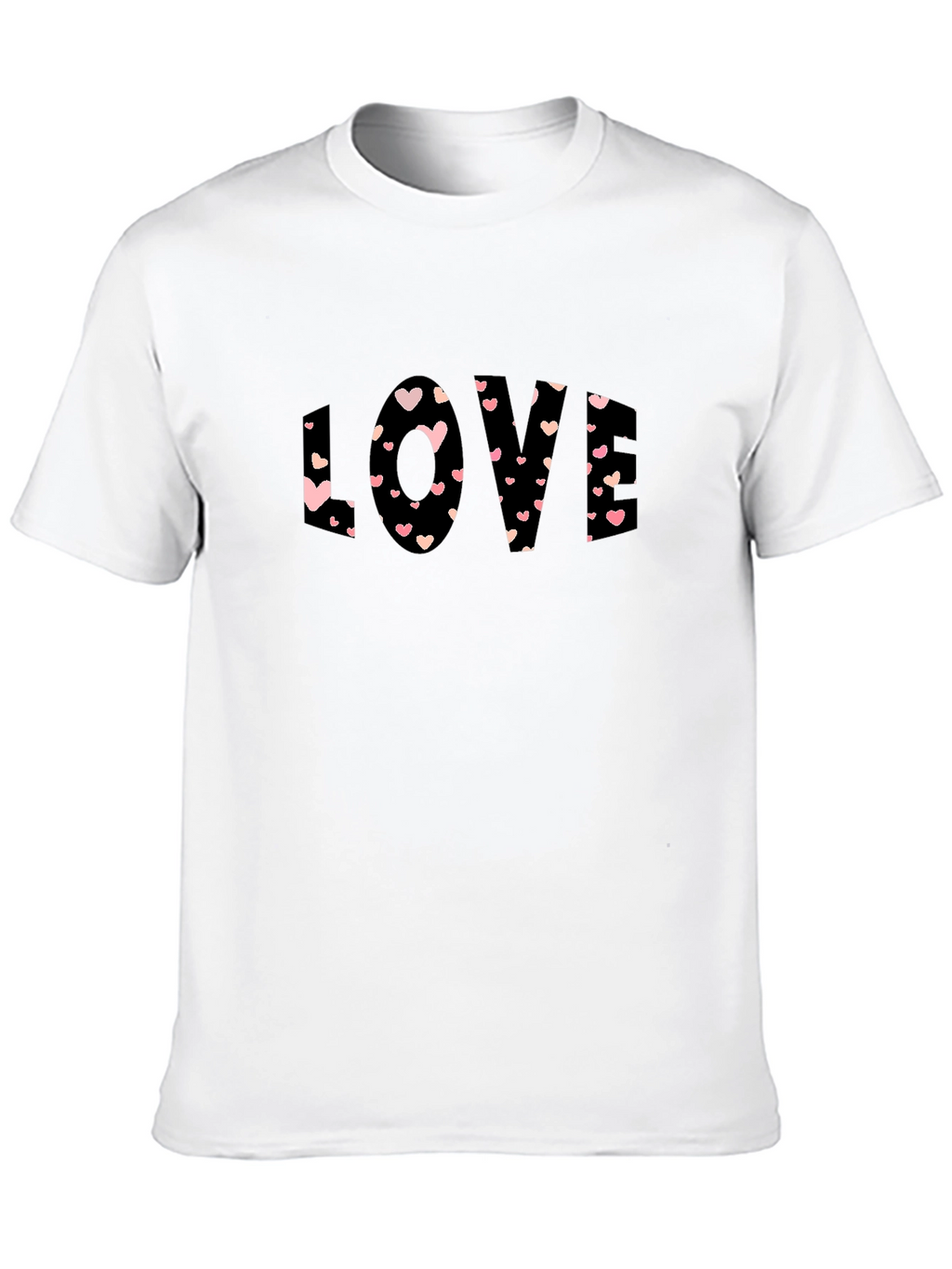 Love Heart Graphic Tee - Black Casual Shirt