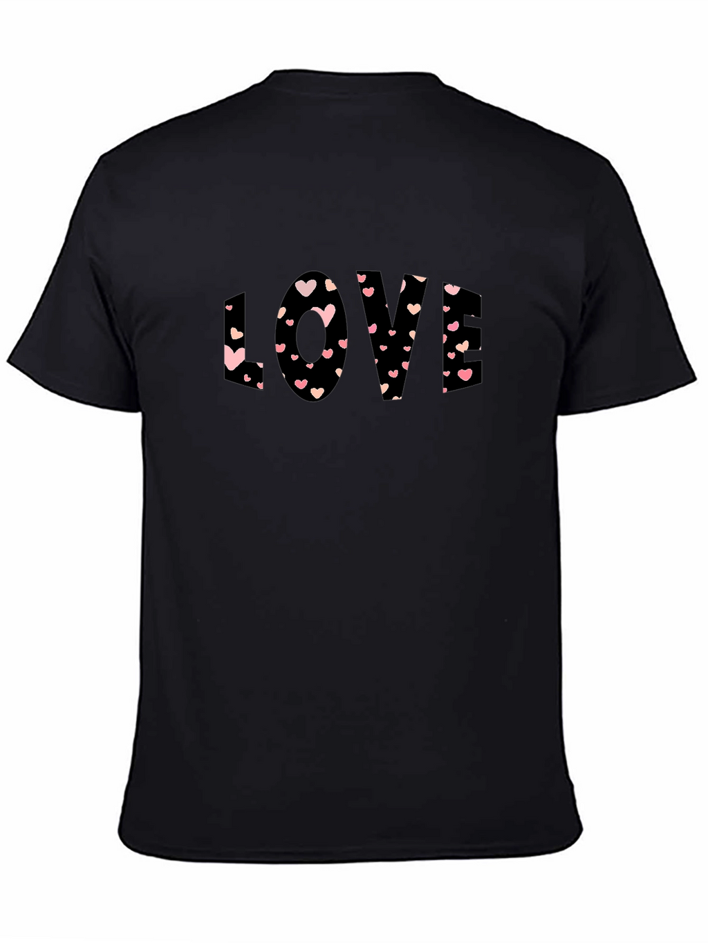 Love Heart Graphic Tee - Black Casual Shirt