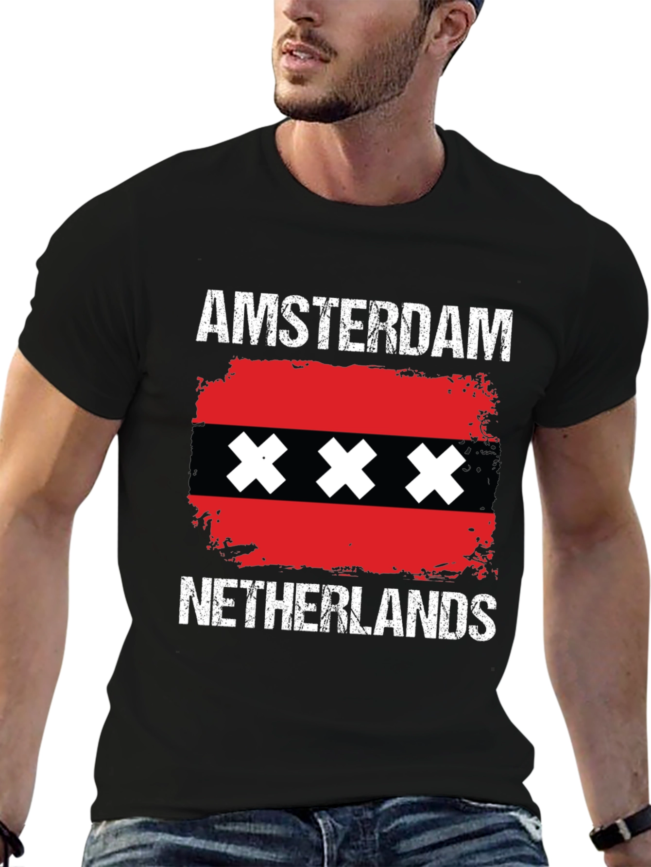 Amsterdam Netherlands Flag T-Shirt