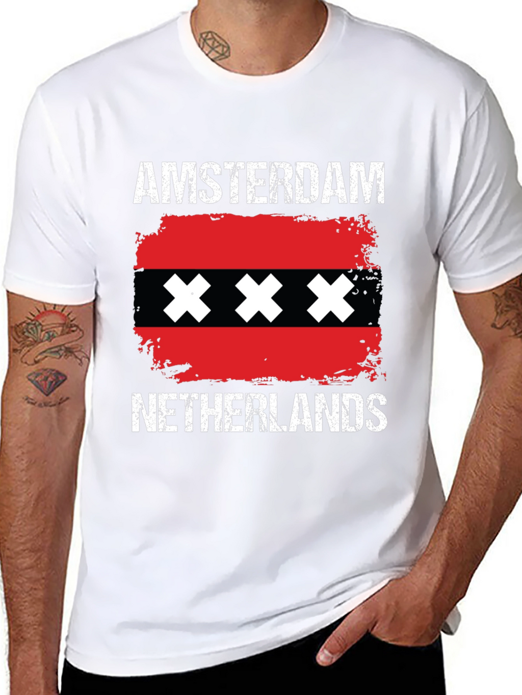 Amsterdam Netherlands Flag T-Shirt