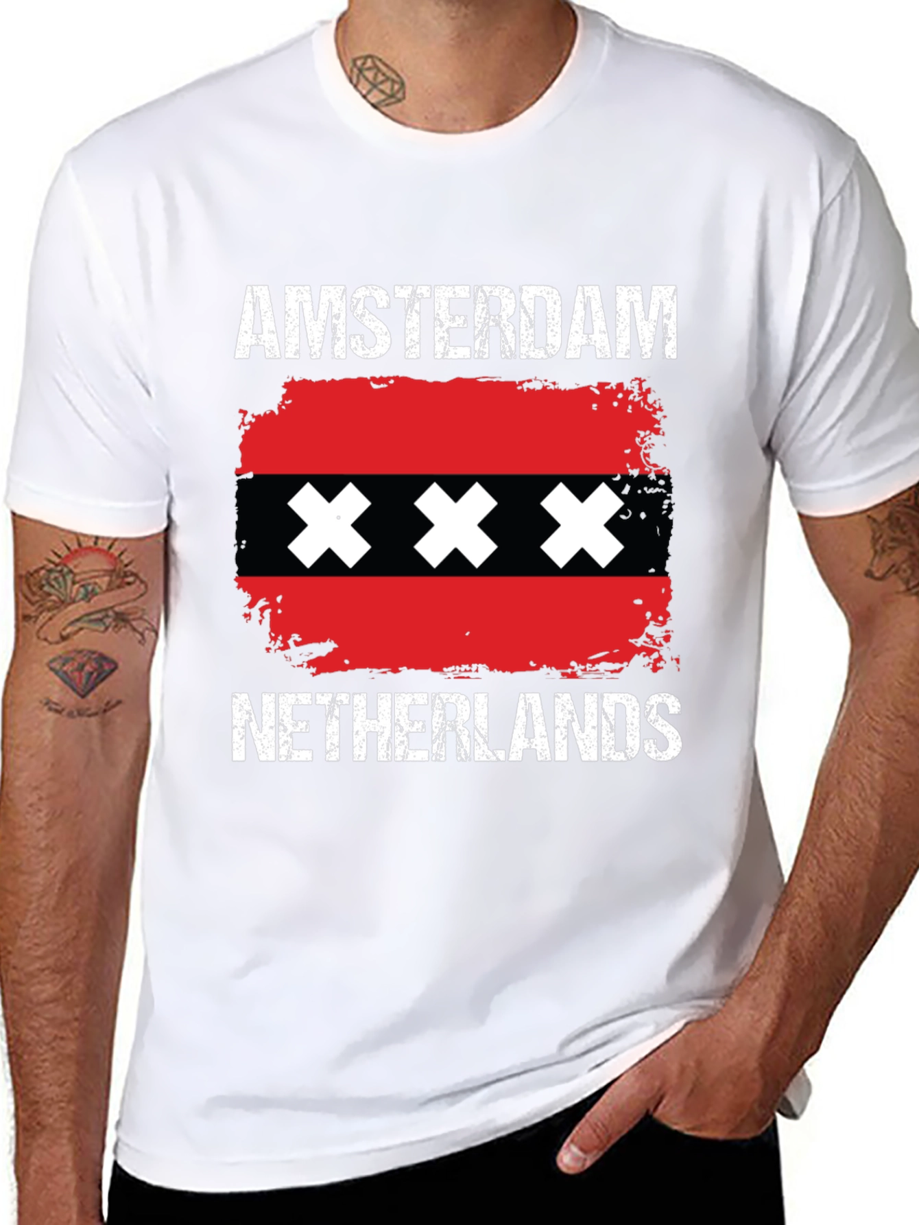 Amsterdam Netherlands Flag T-Shirt