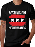 Amsterdam Netherlands Flag T-Shirt