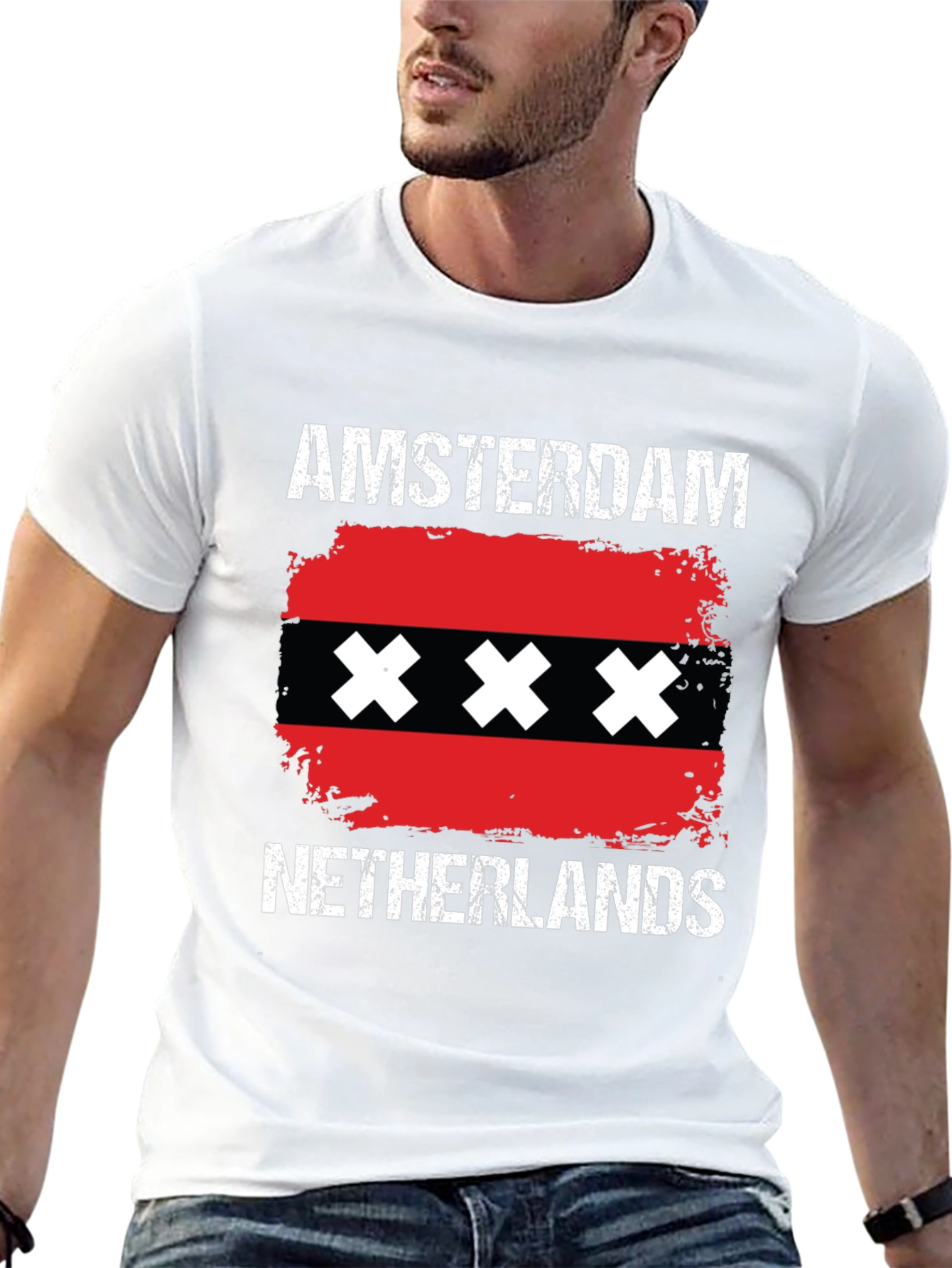 Amsterdam Netherlands Flag T-Shirt