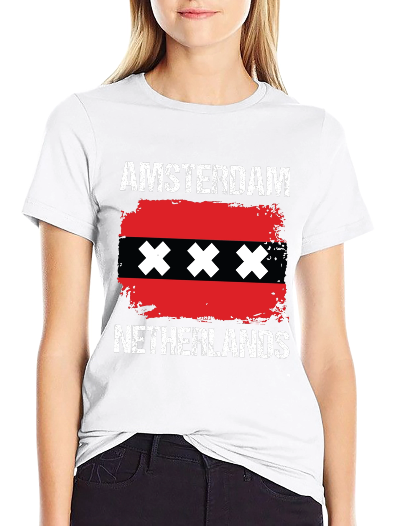 Amsterdam Netherlands Flag T-Shirt