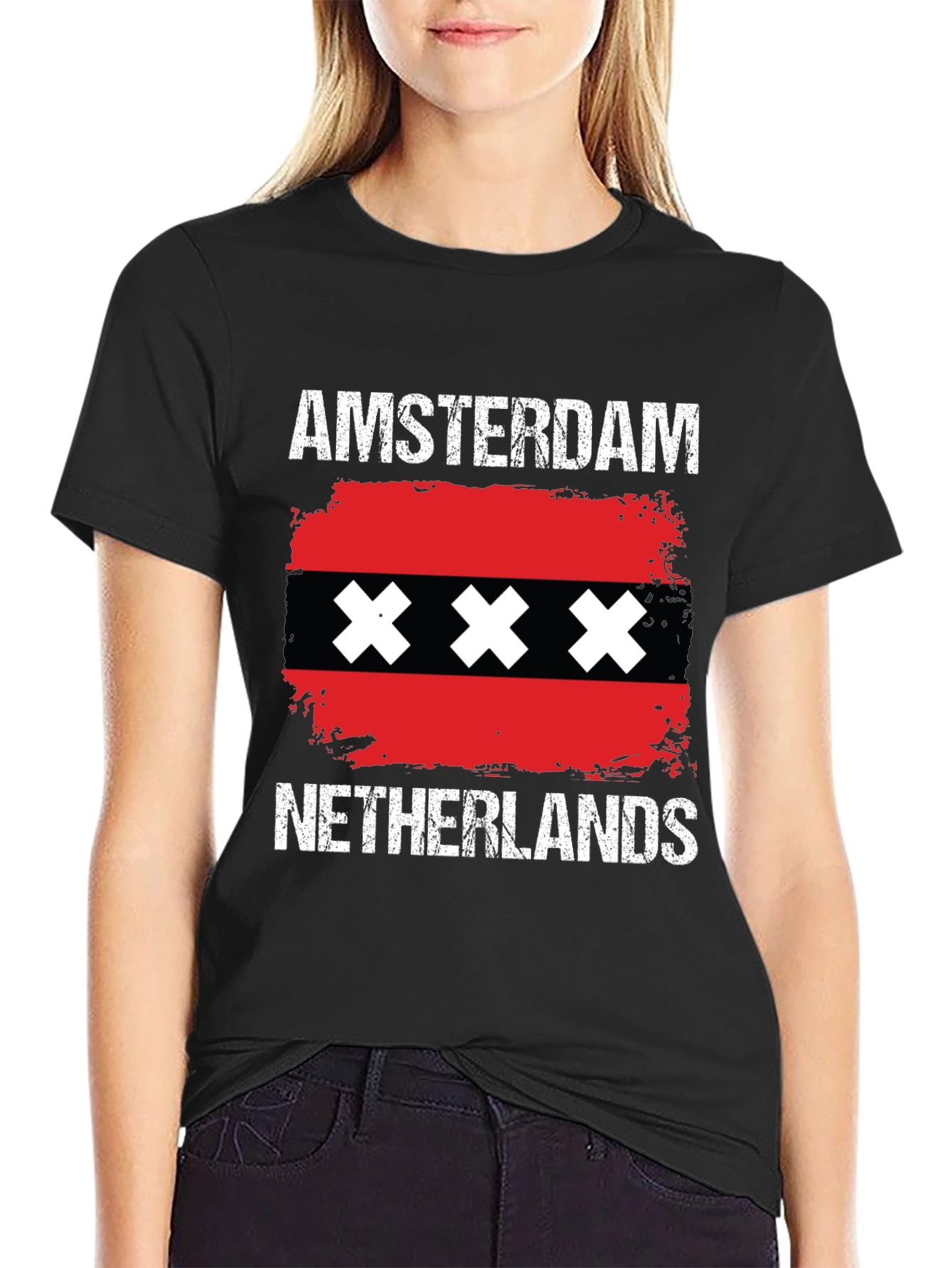 Amsterdam Netherlands Flag T-Shirt