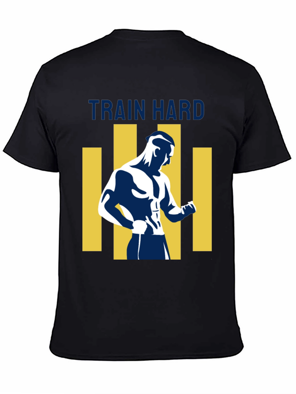 Mens Train Hard Graphic T-Shirt - Black