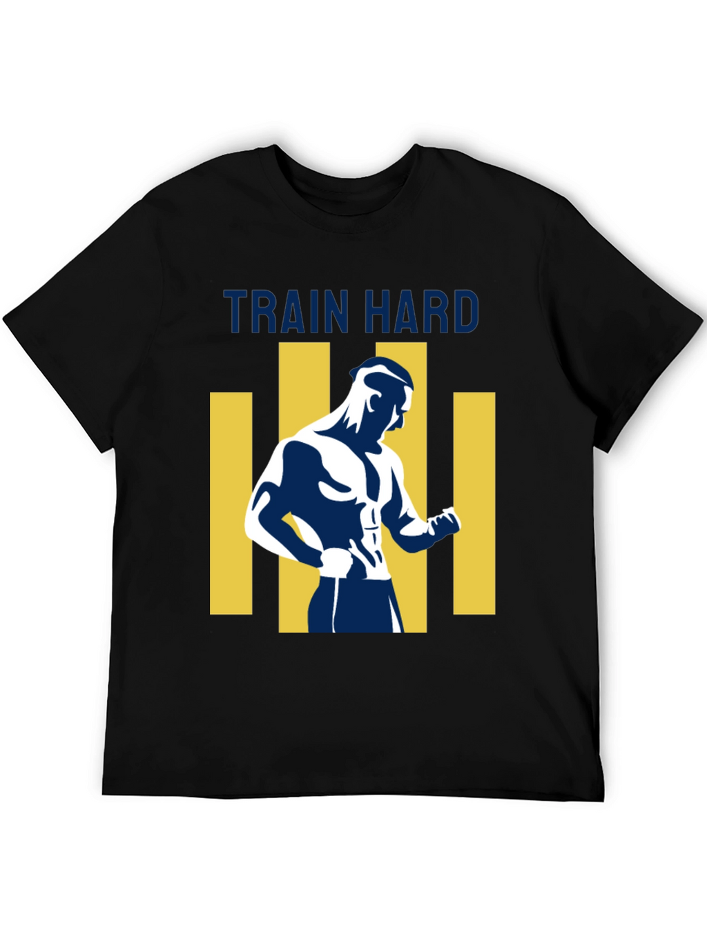 Mens Train Hard Graphic T-Shirt - Black
