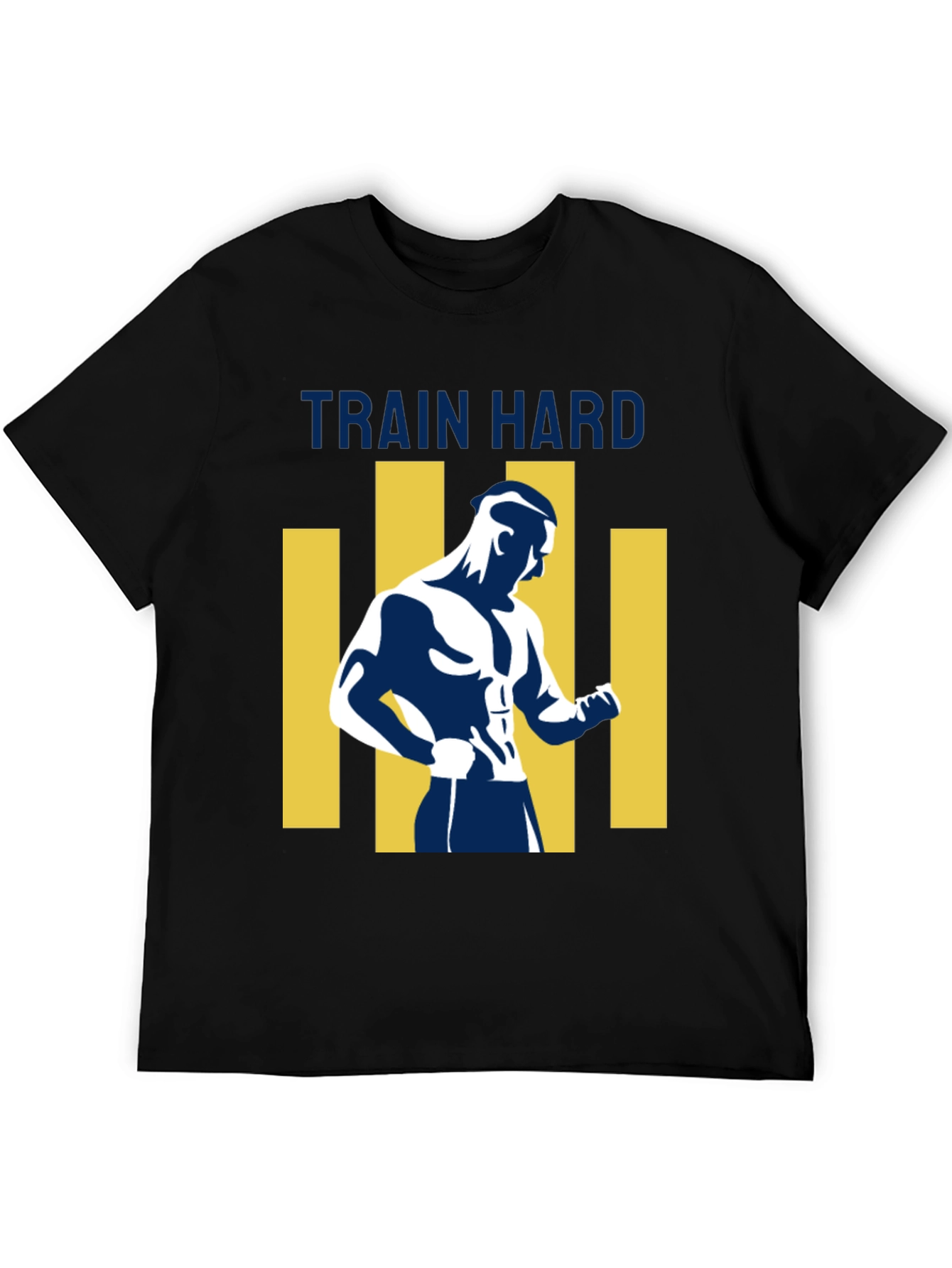 Mens Train Hard Graphic T-Shirt - Black