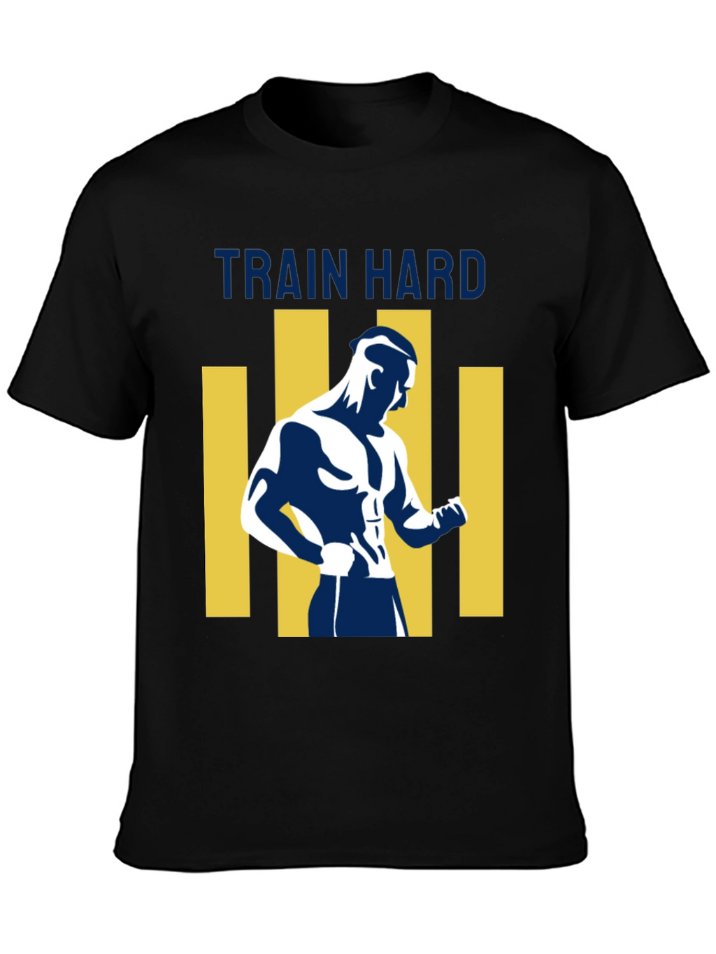 Mens Train Hard Graphic T-Shirt - Black