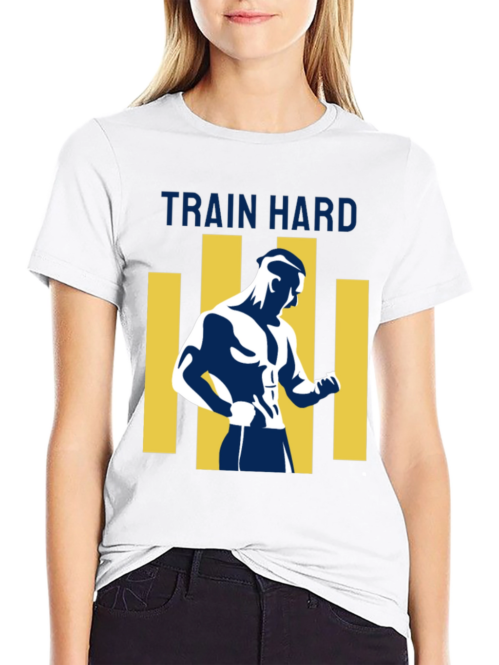 Mens Train Hard Graphic T-Shirt - Black