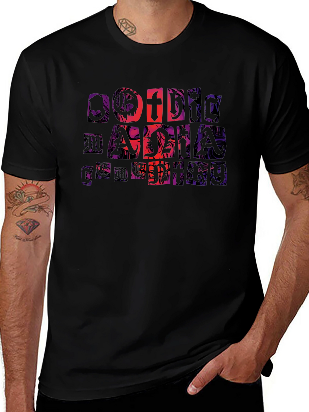 Grim Christmas Mens Black T-Shirt