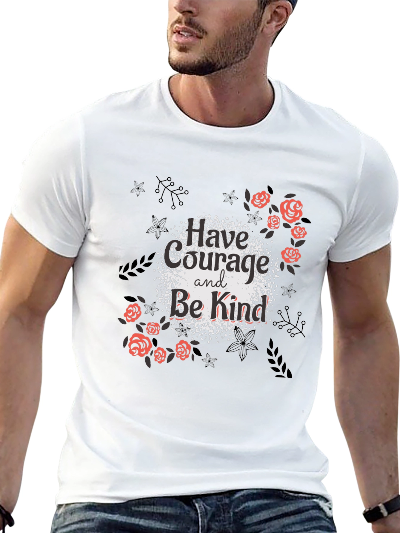 Courage & Kindness Black Graphic Tee