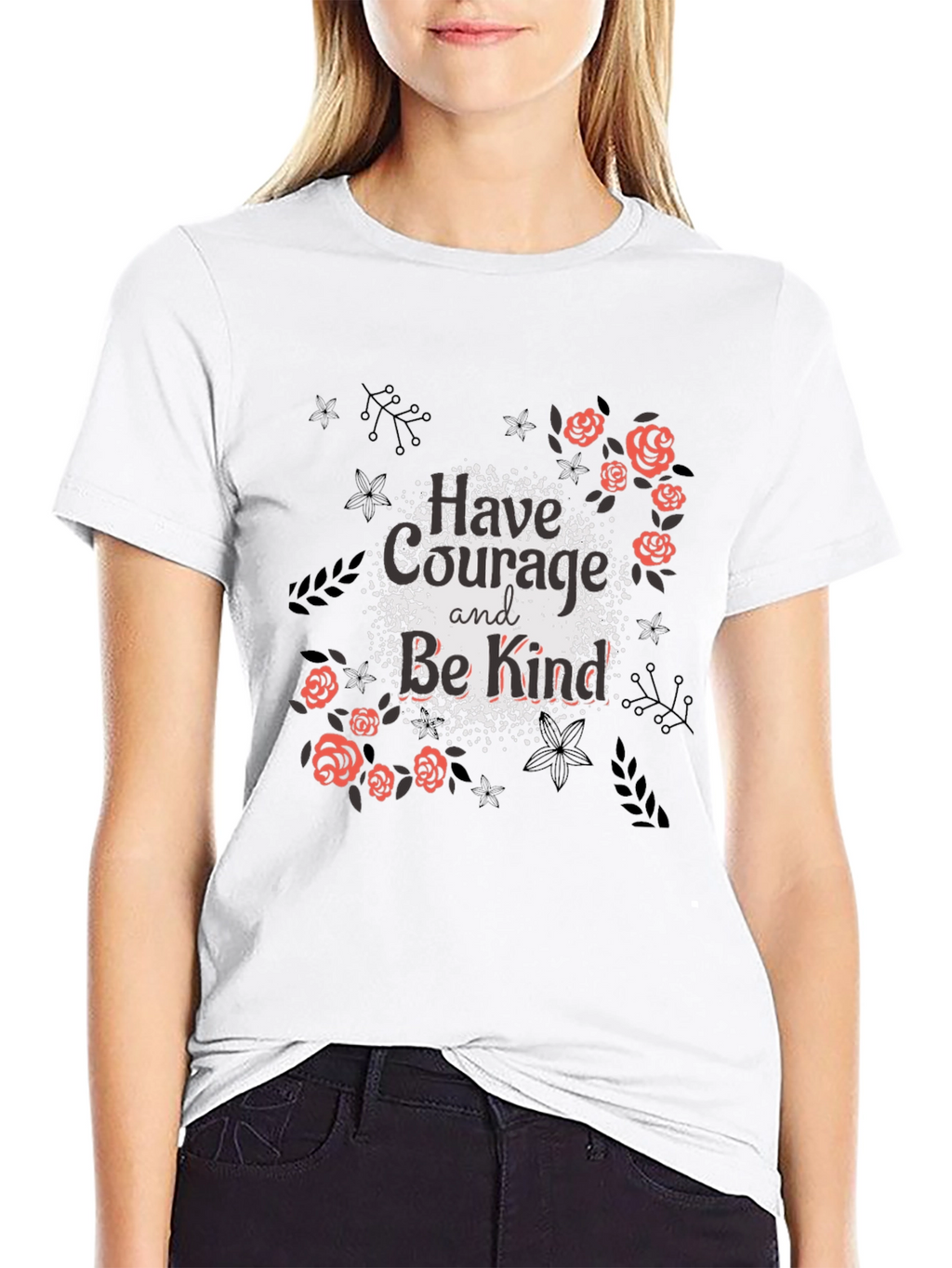 Courage & Kindness Black Graphic Tee